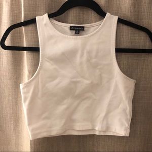 white crop top